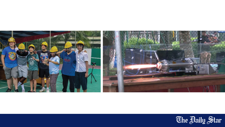 The first hybrid rocket engine tested in Bangladesh — covered by The Daily Star.