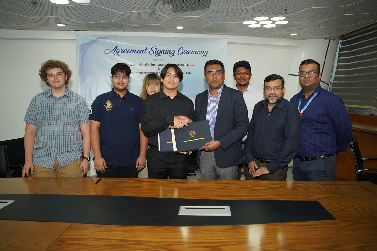The AIUB × AERD agreement — turning a student team into a research program.