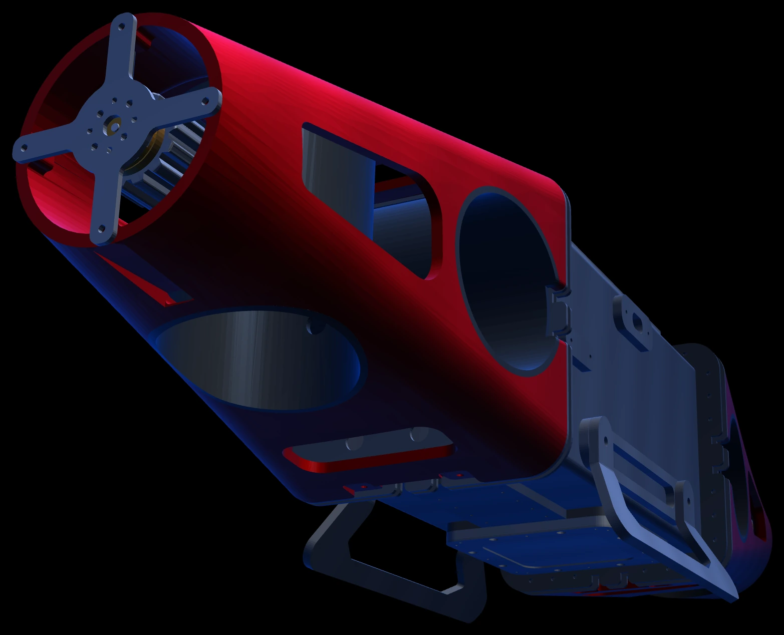 The hull from below, the angle the pool floor sees