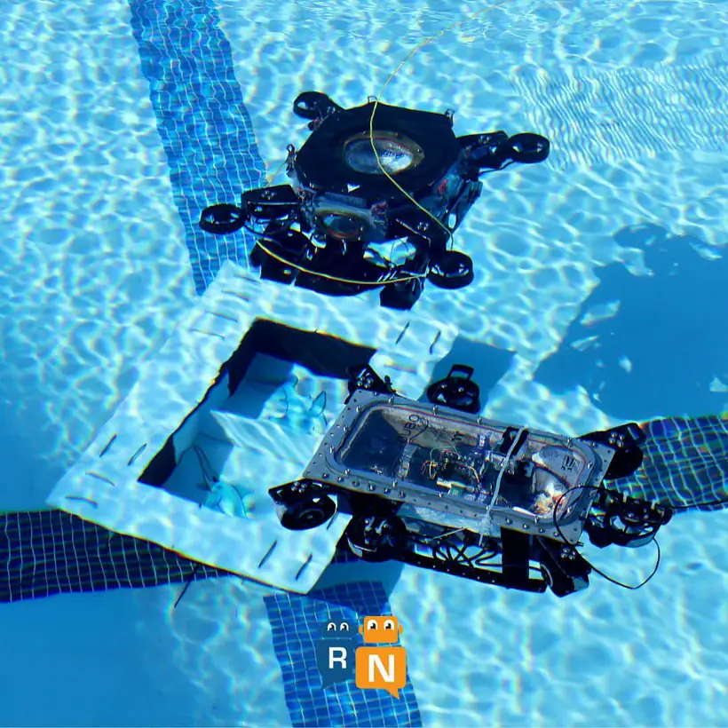 Two vehicles in the test pool