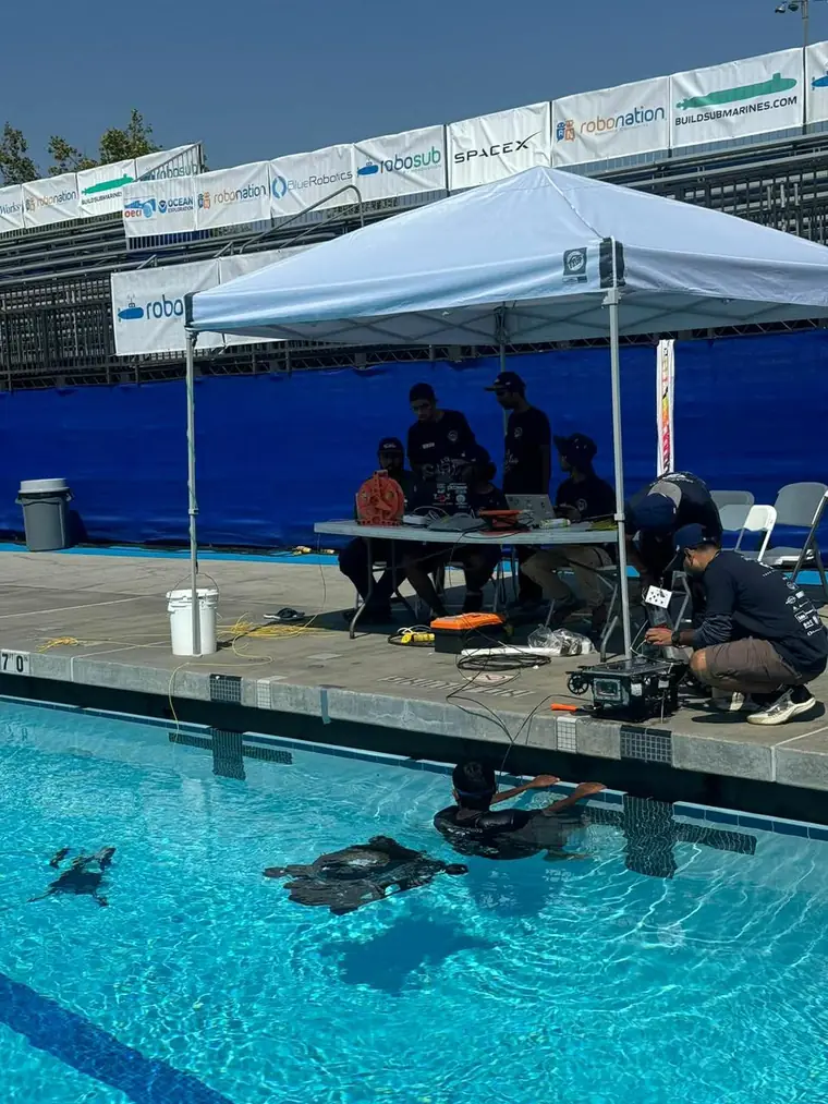 The team pit at RoboSub
