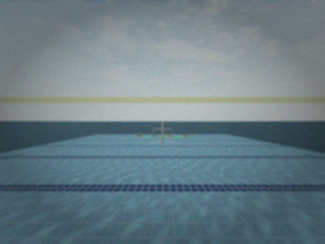 The same simulated gate in murky water